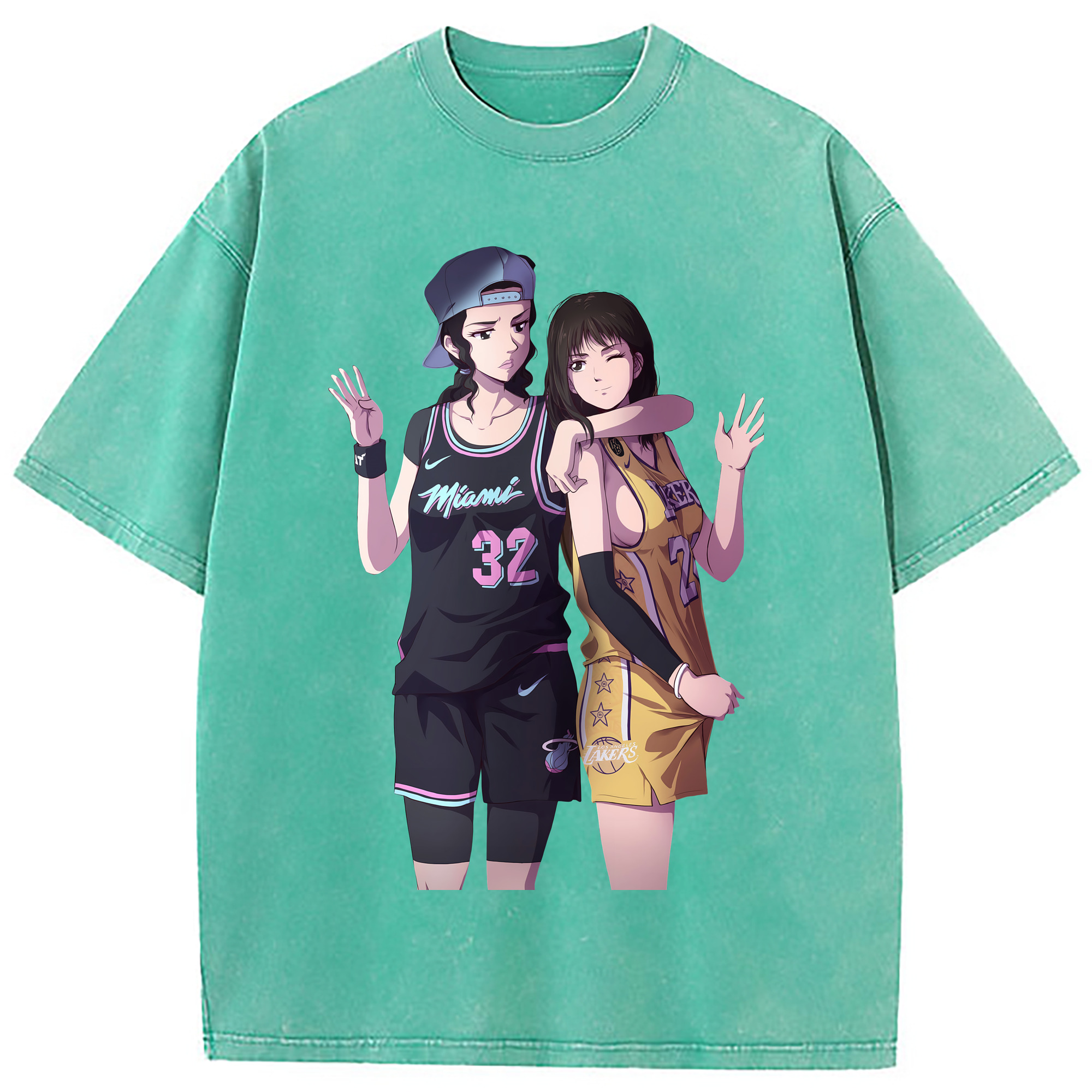 （画像用） SLAM DUNK／スラムダンク 綿100% ヴィンテージ風 半袖Tシャツ（フロントプリント）
